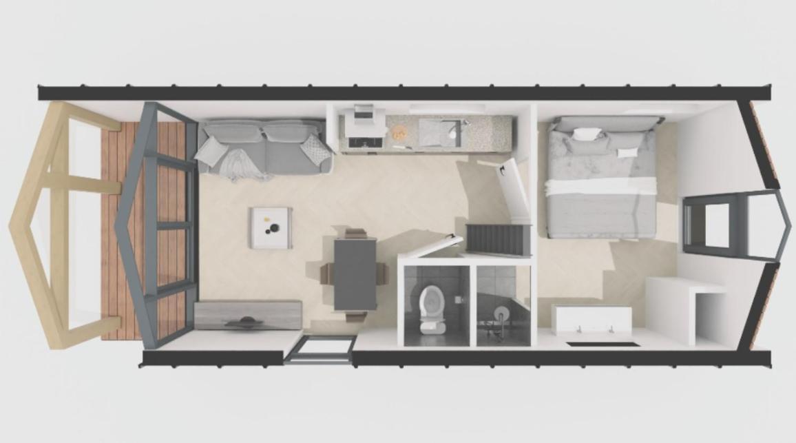 Tiny Zen House In With Private Sauna, Airco, Outdoor Swimming Pool, Wifi And 2 Bedrooms Chalet